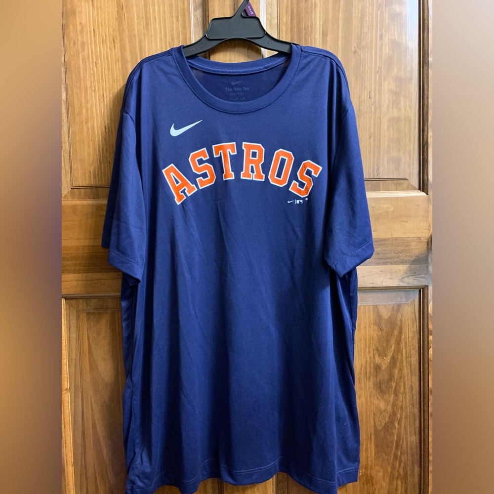 Men’s XL Nike Drifit navy blue Houston Astros MLB short sleeve baseball tee